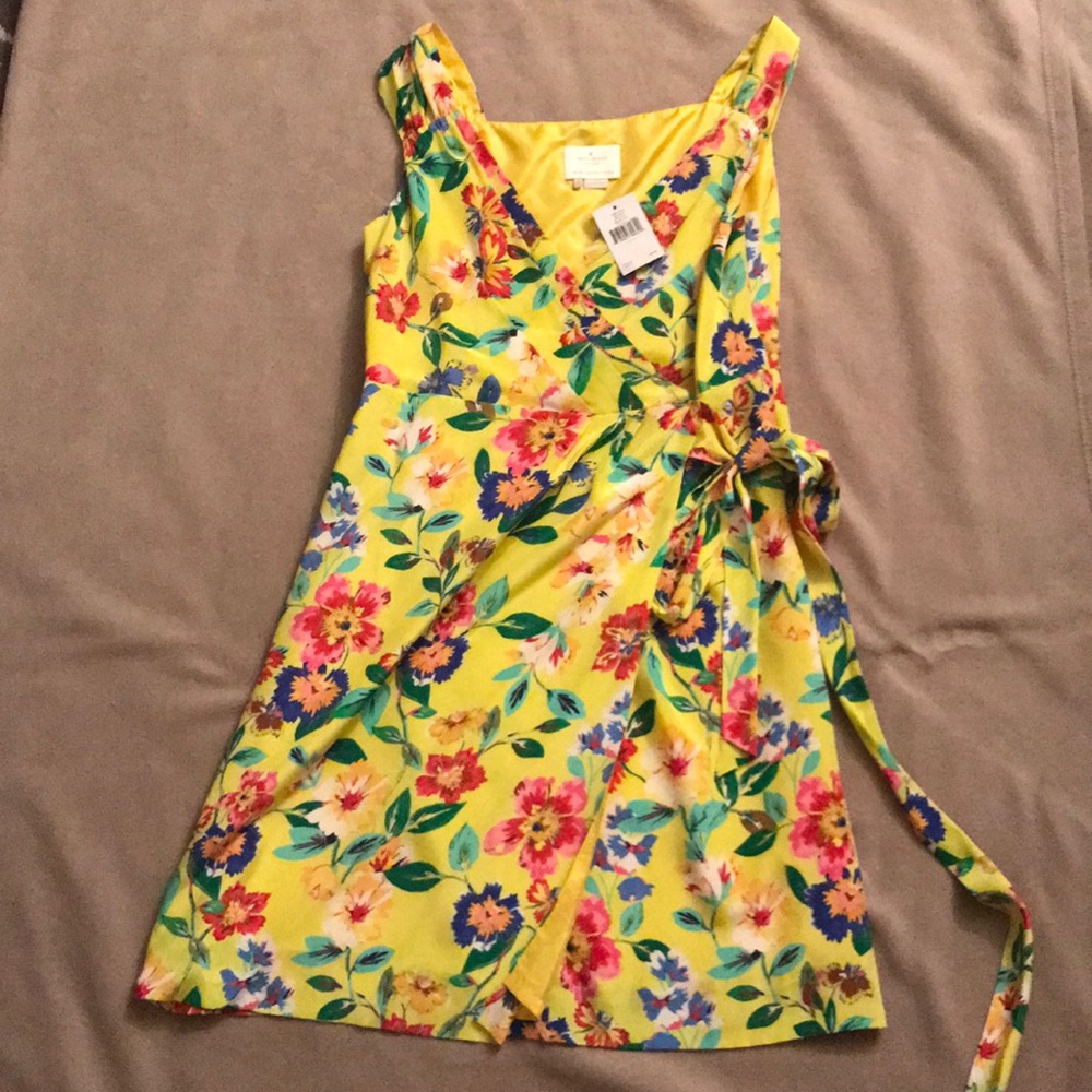 Brand NWT Kate Spade silk cocktail wrap dress.